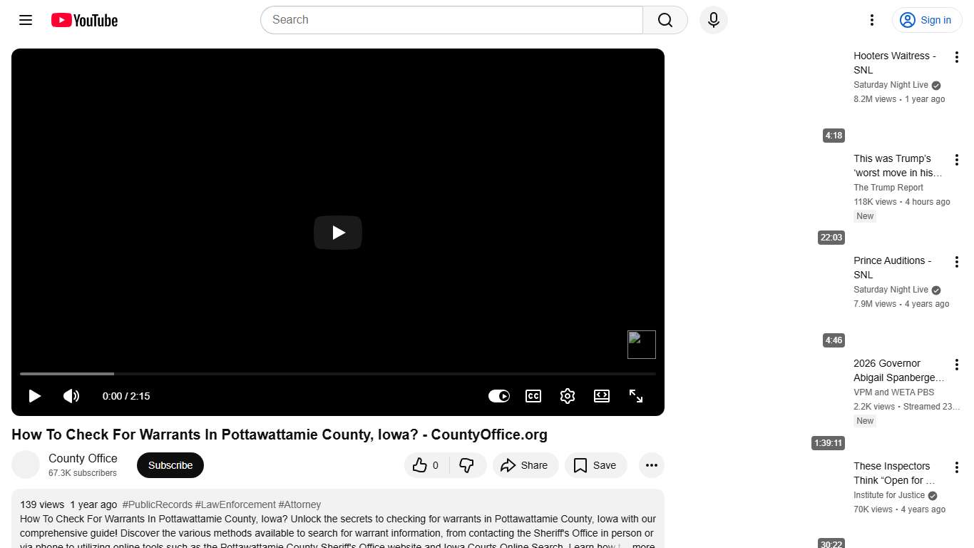 How To Check For Warrants In Pottawattamie County, Iowa? - CountyOffice.org - YouTube
